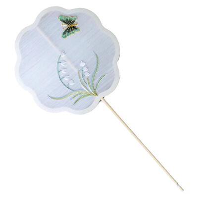 蚕丝扇骨架diy材料包蚕茧