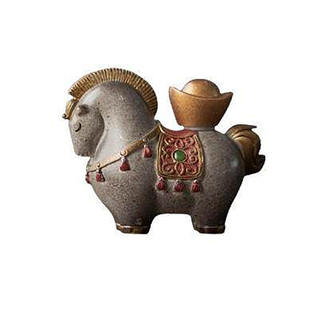 JOJO'S L. PD.Preface.变色马上有钱茶宠摆件中式招财唐马 | 序到