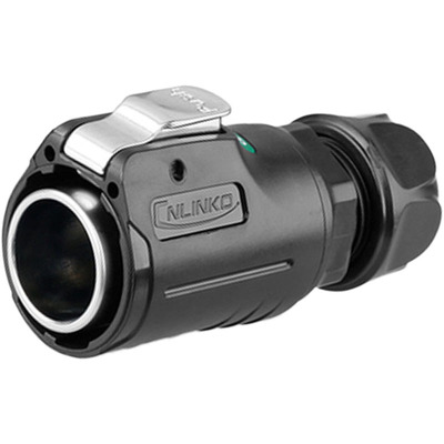 CNLINKO凌科LP-24光纤航空插头插座LC单模双芯网络防水连接器带线