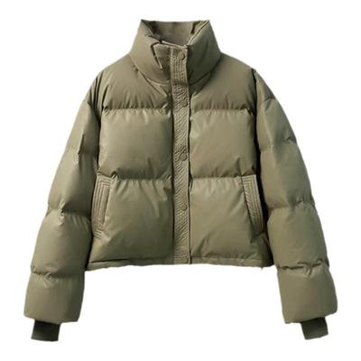 皮质90白鸭绒法式羽绒服外套