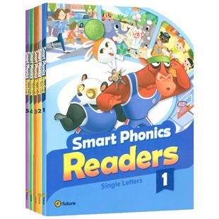 【自营】原版进口少儿英语自然拼读教材绘本Smart Phonics readers1-5级别小学26个字母发音A-Z短期学习辅助教材见词能读听音能写