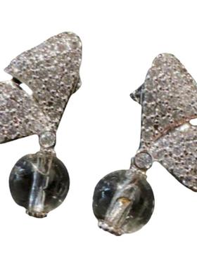 抹谷鸽血红几何宝石戒指 霓虹旖旎 镀18K金 石榴红锆石链条耳环