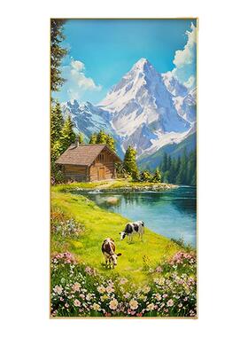 瓦尔登湖玄关装饰画入户正
