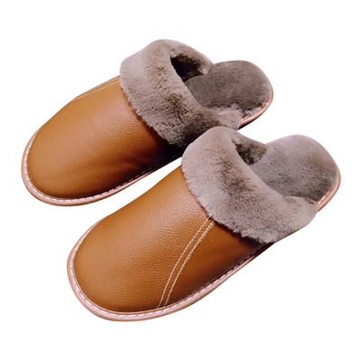 居家全真牛皮防水加厚男女士毛绒