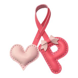 手工真皮包包挂件女生字母爱心配饰情侣个性生日礼品闺蜜礼物钥匙