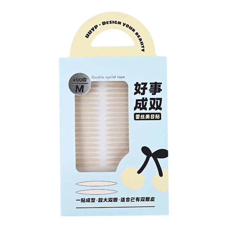 UUYP双眼皮贴肿眼泡美目自然无痕隐形蕾丝面双面自粘单眼贴免胶水