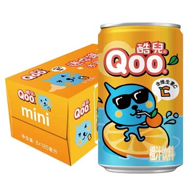 酷儿橙汁饮料185ml迷你小罐装