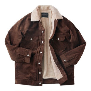 冬季新品 桑妮库拉/Sunny clouds纯棉仿羊羔毛内里灯芯绒男士外套