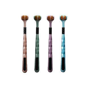 【包邮】多乐克三面牙刷男女家用软毛包裹式清洁舌苔刷宽头成人