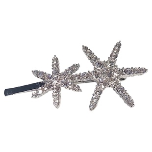 你好星期六迪丽热巴同款闪钻雪花发夹一字夹发夹气质边夹女款发饰