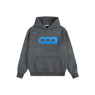 ATRY刺绣连帽卫衣男春季潮牌美式重磅羊毛保暖外套情侣款条纹帽衫