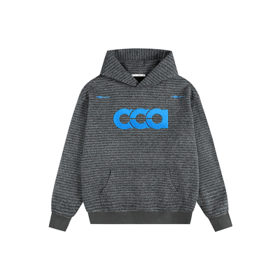 刺绣连帽卫衣男秋冬情侣条纹帽衫