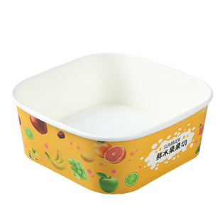 一次性果切打包盒正方形高档加厚食品级超市水果店鲜切盒子包装盒