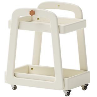 实木儿童书包架子沙发旁边几收纳架置物架小型推车可移动零食架子