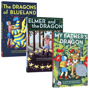 My Father's Dragon Elmer and the Dragon The Dragons of Blueland 我爸爸的小飞龙三部曲 纽伯瑞文学奖银奖 英文原版进口图书