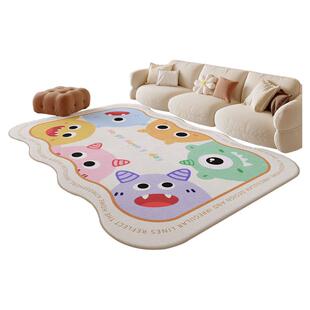 多巴胺地毯客厅2026新款卡通房间地垫子免洗可擦卧室儿童房床边毯