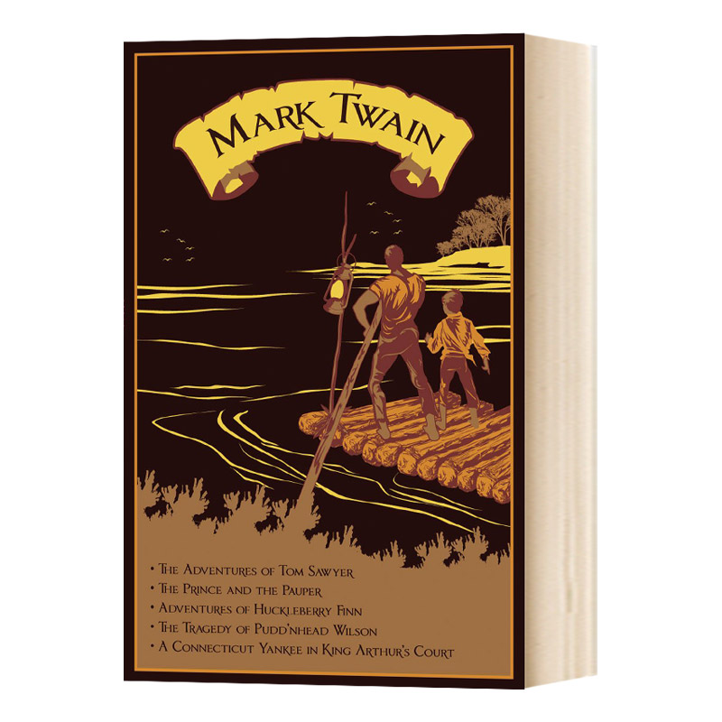 马克吐温 5个故事合集 Mark Twain Leather-bound Classics 英文原版文学小说 英文版进口儿童名著书籍