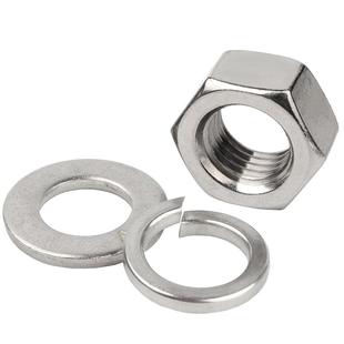 304/316不锈钢六角螺母套装平垫弹垫组合螺丝帽201垫片垫圈M2-M33
