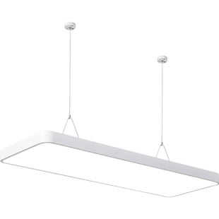 LED长条形灯黑白简约现代办公室吊灯教室写字楼工作会议室工程灯