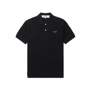 IT CDG PLAY COMME des GARCONS川久保玲情侣款纯色短袖polo衫