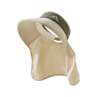 儿童防晒帽子夏季男童空顶太阳帽防紫外线女童遮阳披肩帽护颈新款