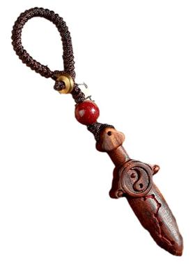 桃木剑小挂件雷击木钥匙扣吊坠
