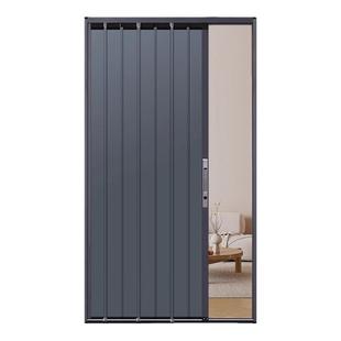 全铝合金折叠推拉门可开燃气防油烟防火隐形厨房卫生间空调隔断门