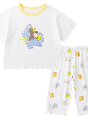 嘟嘟家宝宝睡衣套装儿童夏家居服