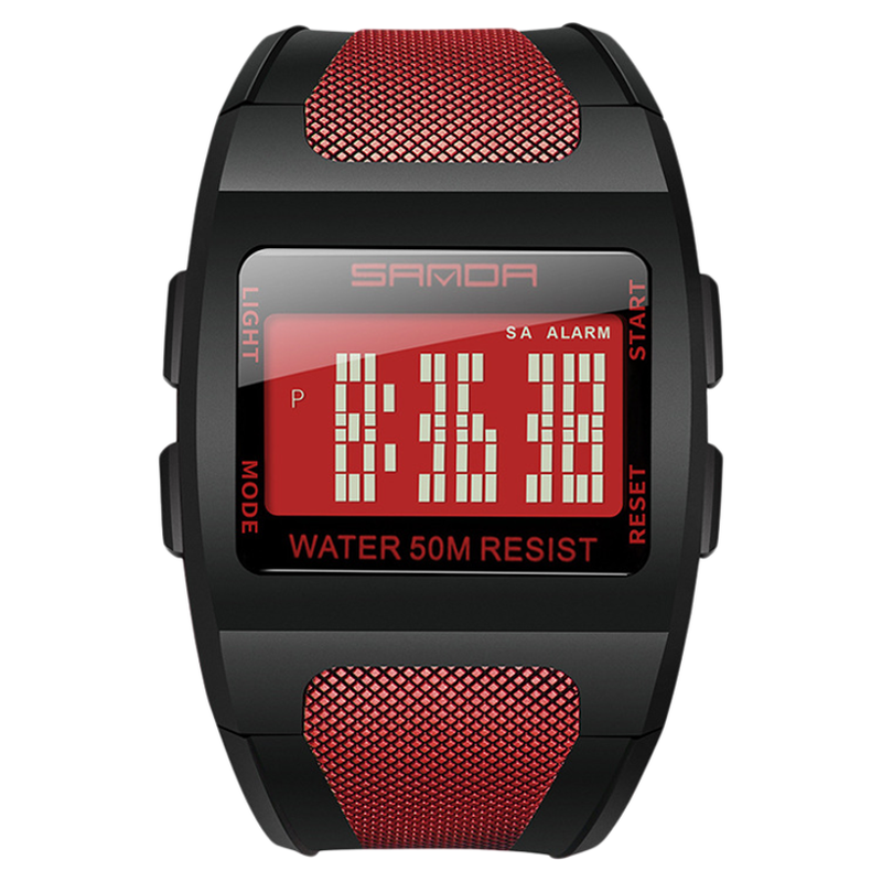 三达方形电子手表男原宿风潮流数字式运动防水腕表男女学生电子表