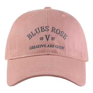 半硬顶韩系字母刺绣棒球帽女加大檐显脸小鸭舌帽大头围帽子百搭款