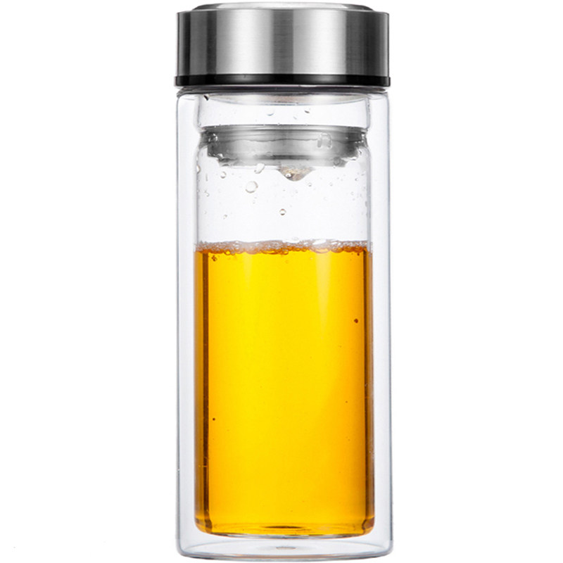 双层加厚玻璃杯大号真空