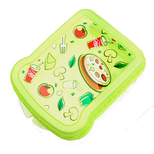 韩版三明治 土司片便携快餐午餐盒可放便当盒食品级笑脸粉色蓝色