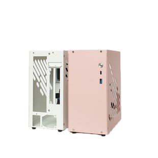 速迫M24ITX迷你小机箱钢 铝 侧透A4 便携手提桌面台式独显机箱K39