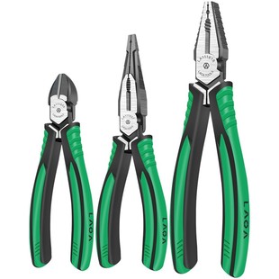 老A 专业级偏心省力铬钒钢多功能钢丝钳老虎钳电工尖嘴钳斜嘴钳子