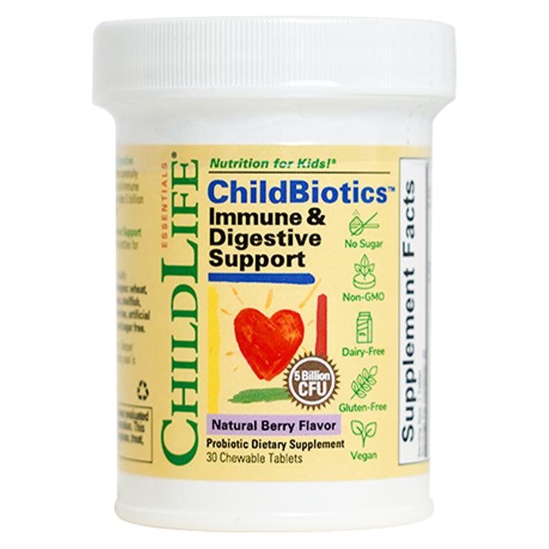 童年Childlife宝宝益生菌咀嚼片调理肠胃30粒【25年8月】