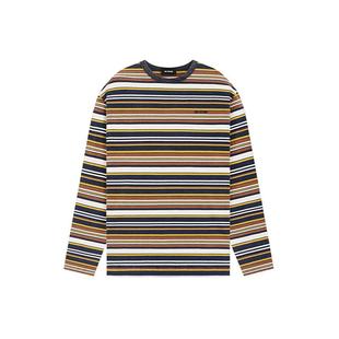 【热销补货】WE11DONE男女同款航海风条纹长袖T恤简约宽松休闲