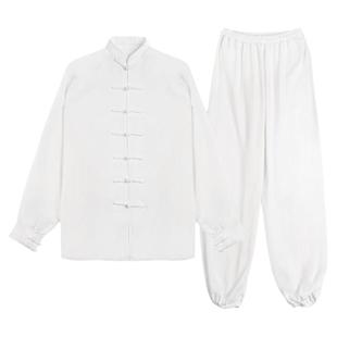太极服棉加丝春夏秋中国风太极拳练功服武术表演服装男女款晨练服