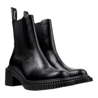 Camper看步女靴Pix London新款时尚黑色中筒靴冬季休闲时装靴