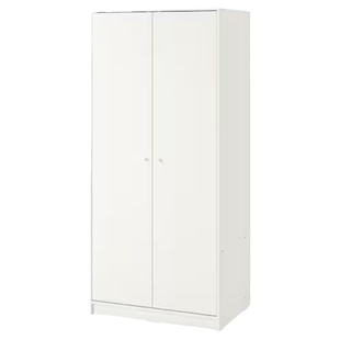 宜家衣柜白色克勒普斯塔双门衣柜简约北欧风小户型收纳柜衣柜衣橱