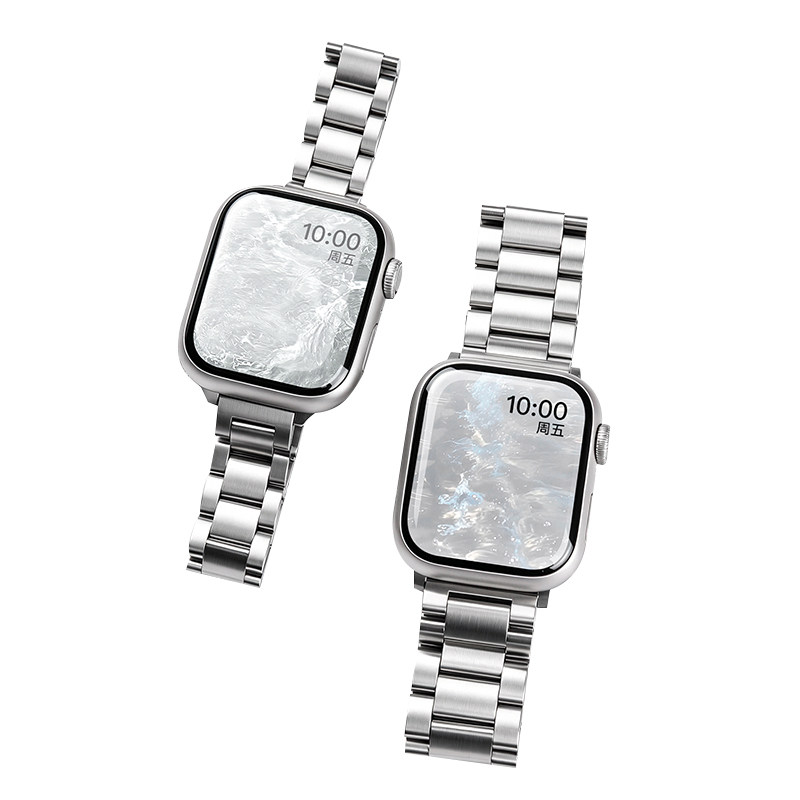 匠戴适用iwatch韩系三珠钢带