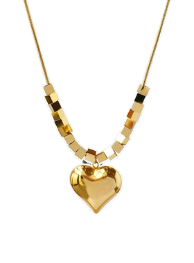 showdigu个性爱心项链