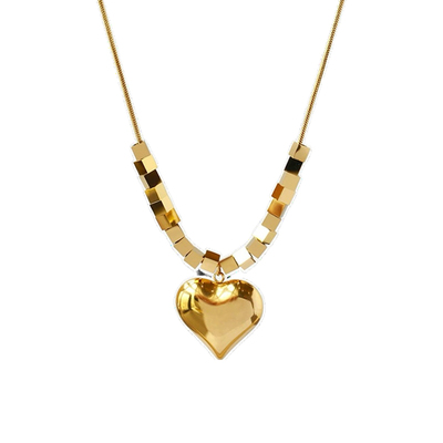 showdigu个性爱心项链