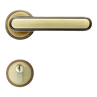 雅洁豪华中式铜锁别墅室内卧室木门静音锁法式家用房门铜锁S2021D