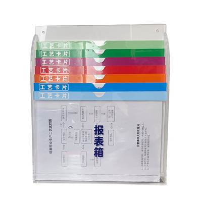 A4透明亚克力资料架多层摆放架设备点检表工艺卡报表箱文件收纳盒