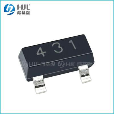 贴片三端稳压管TL431SOT-23丝印431电压基准芯片稳压IC集成电路