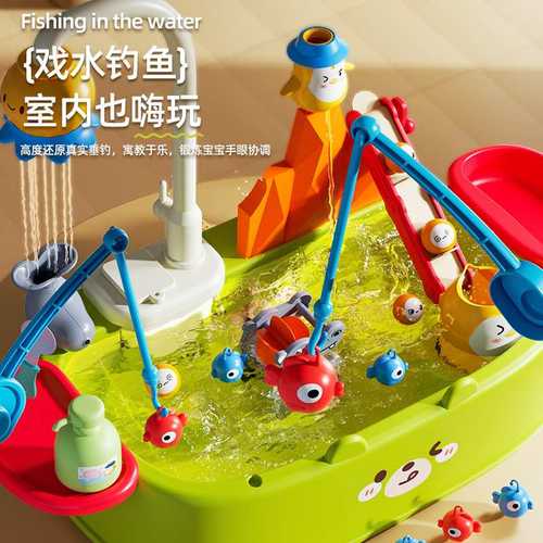 儿童洗碗机台洗菜池盆过家家电动循环女孩礼物水龙头玩具61男玩水