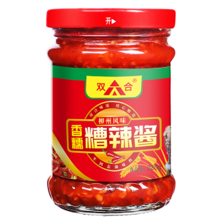 广西双合柳州糟辣酱220g瓶装酸甜辣椒酱凉拌拌面调料下饭酱家庭装