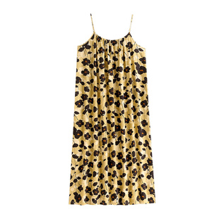 悦内带胸垫睡裙女士夏季夏天纯棉夏款吊带大码长款可外穿连衣裙子