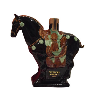 日本威士忌酒三得利Suntory生肖马年1990年生日礼物瓷瓶收藏进口