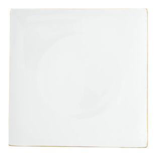 景德镇金边骨瓷8寸10寸方平盘酒店用展示盘牛排盘西餐盘陶瓷浅盘